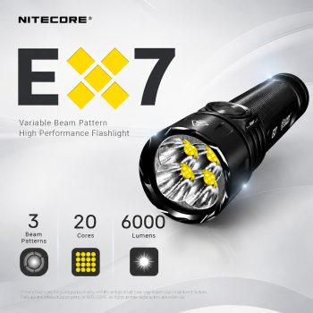 NITECORE Senter LED NiteLab M515S Long Range Tactical IP68 6000 Lumens - EX7