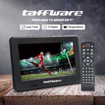 Taffware Portable TV Monitor Digital 7 Inch DVB-T2 Rechargeable - D7