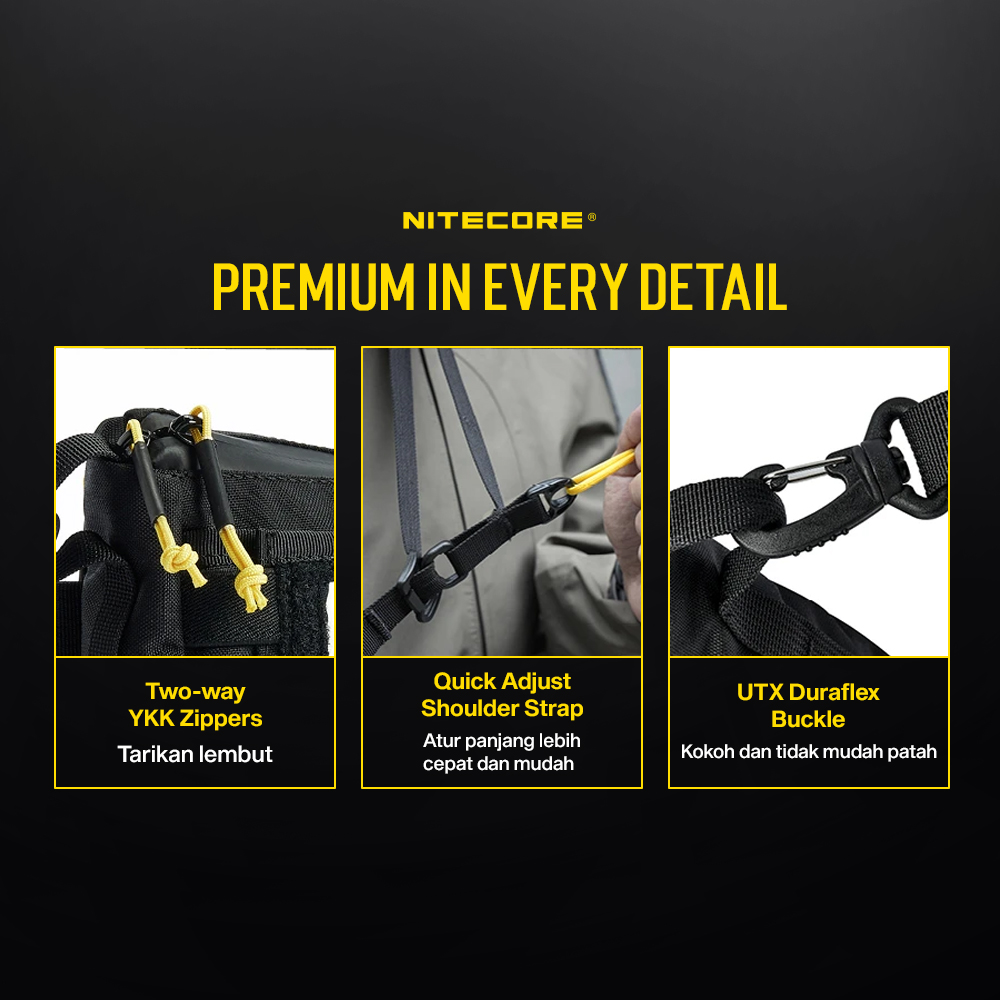 Nitecore Tas Sling Bag Modular Multifungsi Lightweight 500D Nylon ...