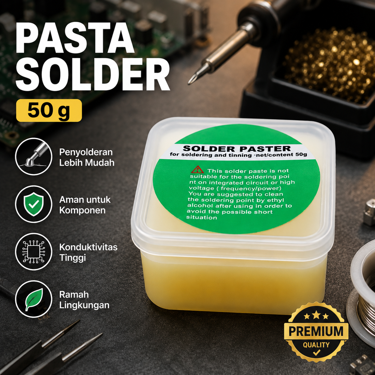 Wanbao Pasta Solder Paste Welding Rosin Lead Free Protection 50g - YF-HB-200 Gambar produk Wanbao Pasta Solder Paste Welding Rosin Lead Free Protection 50g - YF-HB-200 - Utama