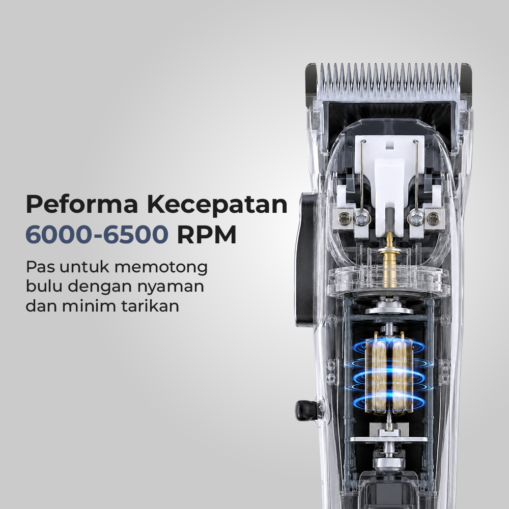 LAFVE Alat Cukur Bulu Hewan Anjing Kucing 6500RPM 1500mAh 5V - D86 Gambar produk LAFVE Alat Cukur Bulu Hewan Anjing Kucing 6500RPM 1500mAh 5V - D86 - 1