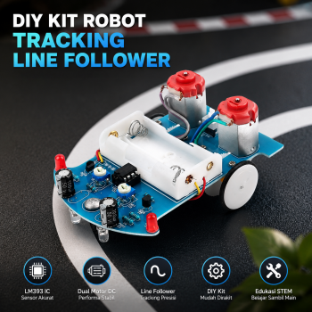 AOKIN DIY Kit Robot Tracking Line Follower LM393 IC Dual Motor DC - D2-5