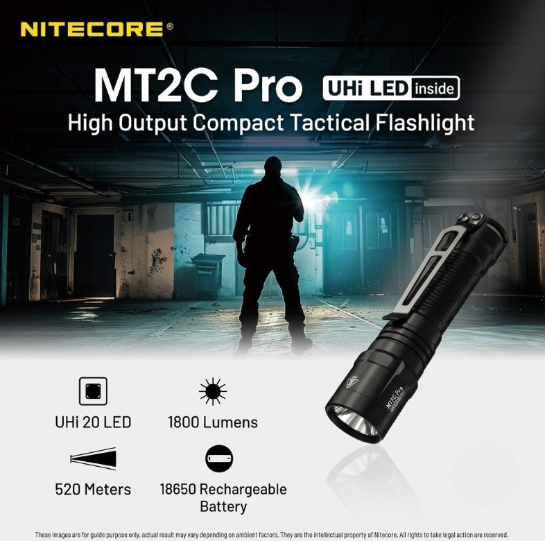 NITECORE Senter LED UHi 20 Tactical Rechargeable IP68 1800 Lumens - MT2C PRO Gambar produk NITECORE Senter LED UHi 20 Tactical Rechargeable IP68 1800 Lumens - MT2C PRO - Utama