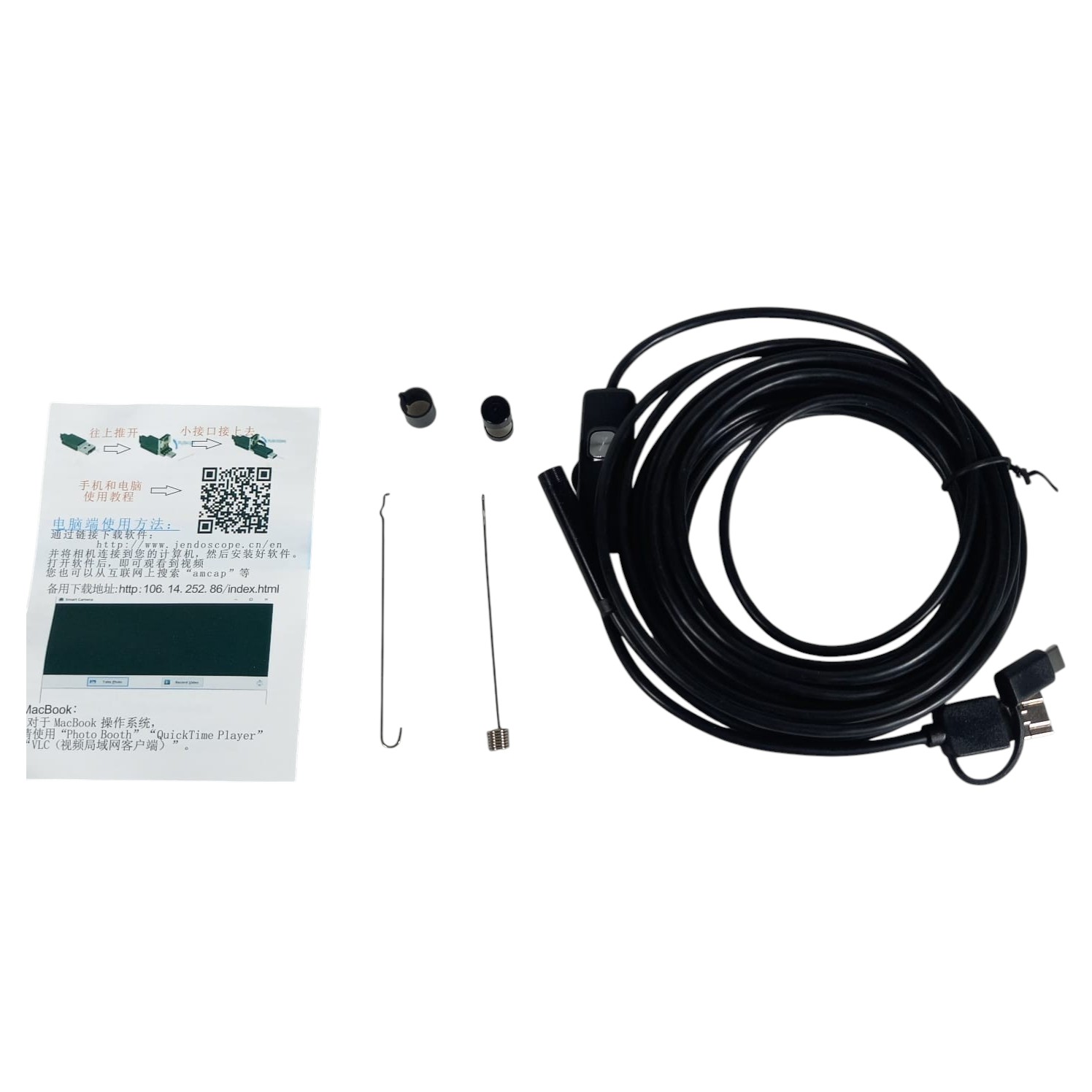 Anduroi Kamera Endoskop Industrial Borescope 3in1 1200P 2MP IP68 5M - AN100 Gambar produk Anduroi Kamera Endoskop Industrial Borescope 3in1 1200P 2MP IP68 5M - AN100 - 8