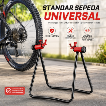TaffSPORT Standar Sepeda Universal Paddock Standing Bike Display Besi - L151