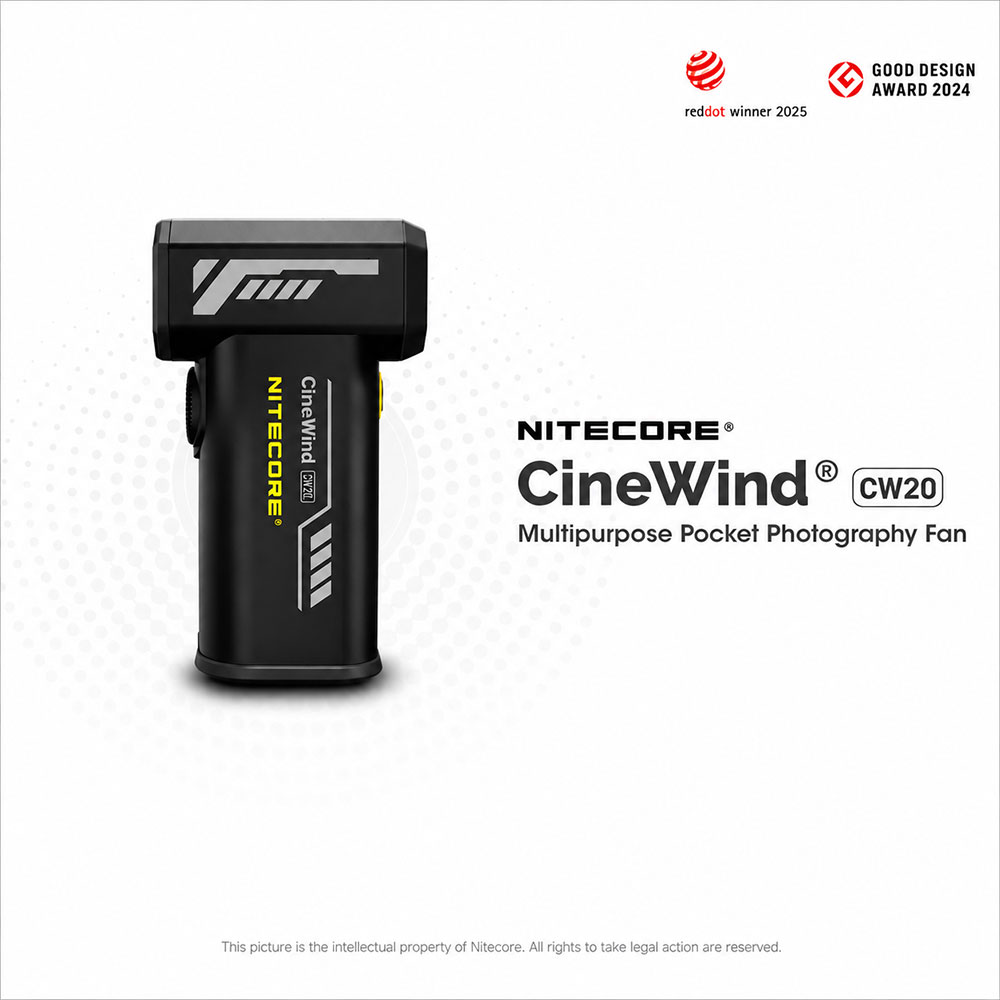 NITECORE Kipas Angin Portable CineWind Photography Fan 98000RPM 18W - CW20 Gambar produk NITECORE Kipas Angin Portable CineWind Photography Fan 98000RPM 18W - CW20 - Utama
