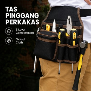 GIOGI Tas Pinggang Perkakas Serbaguna Waist Pocket Tool Bag 3 Layer - GG-30