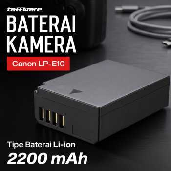 Taffware Baterai Kamera DSLR Canon LP-E10 2200mAh
