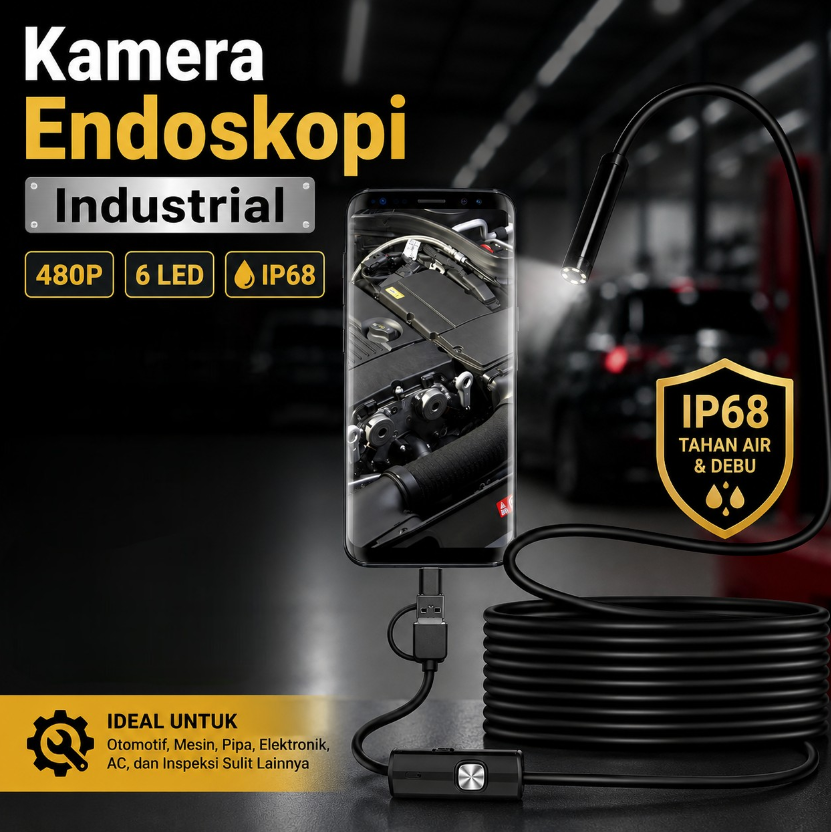ANTOOTAN Kamera Endoskopi Industrial Endoscope 3in1 5.5mm 480P - AN98 Gambar produk ANTOOTAN Kamera Endoskopi Industrial Endoscope 3in1 5.5mm 480P - AN98 - Utama