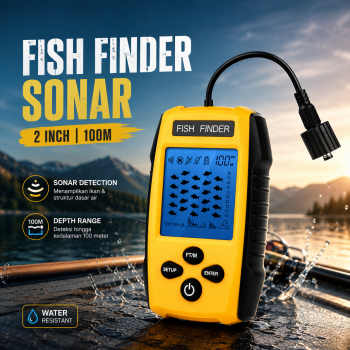 Gambar produk Portable Fish Finder Alat Pencari Ikan Sonar 2 Inch Display 100M - TL-88E