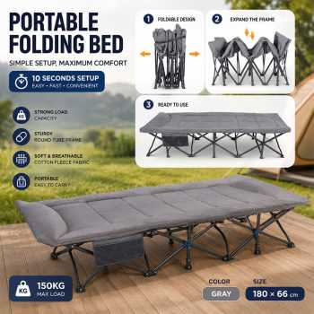 Gambar produk REDCAMP Ranjang Lipat Kursi Malas Velved Portable Folding Escort Bed - NG10