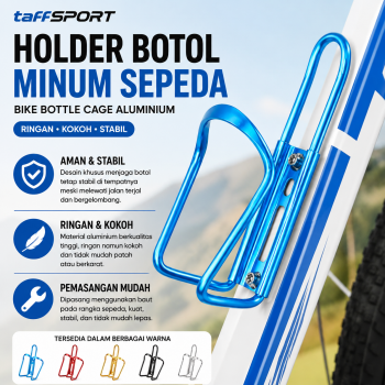 TaffSPORT Holder Botol Minum Sepeda Aluminium Bike Bottle Cage - YWP29
