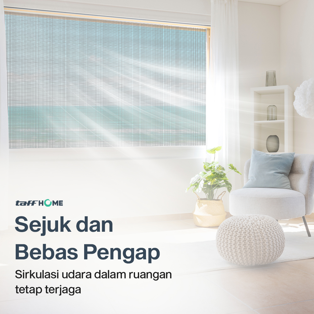 TaffHOME Lakban Kawat Nyamuk Tambalan Jendela Window Repair Tape 2M 50mm - TP512 Gambar produk TaffHOME Lakban Kawat Nyamuk Tambalan Jendela Window Repair Tape 2M 50mm - TP512 - 3