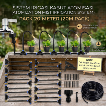 VanKood Irigasi Tanaman Set Atomization Nozzle Watering System Garden - HW910