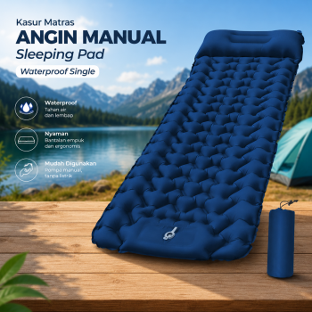 TaffSPORT Kasur Matras Angin Manual Sleeping Pad Waterproof Single - SB-18