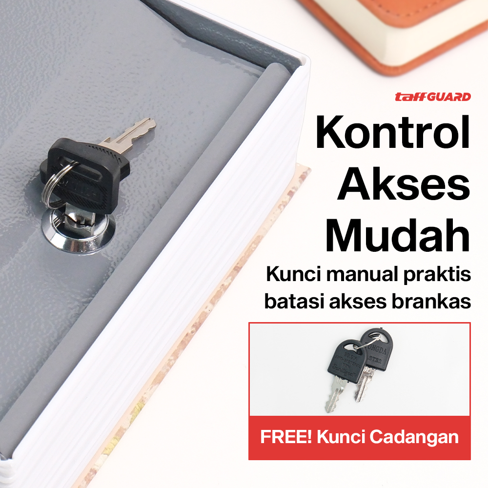 TaffGUARD Kotak Buku Novel Hidden Security Box Book Key Lock Size S - KB-20L Gambar produk TaffGUARD Kotak Buku Novel Hidden Security Box Book Key Lock Size S - KB-20L - 2