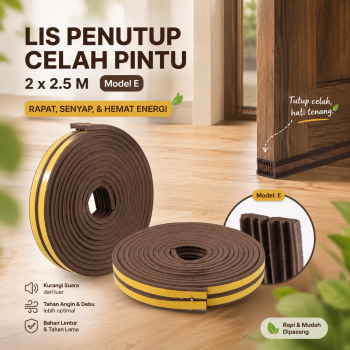 TaffHOME Lis Penutup Celah Pintu Penghalang Debu Door Seal 2x2.5M - ESPV5