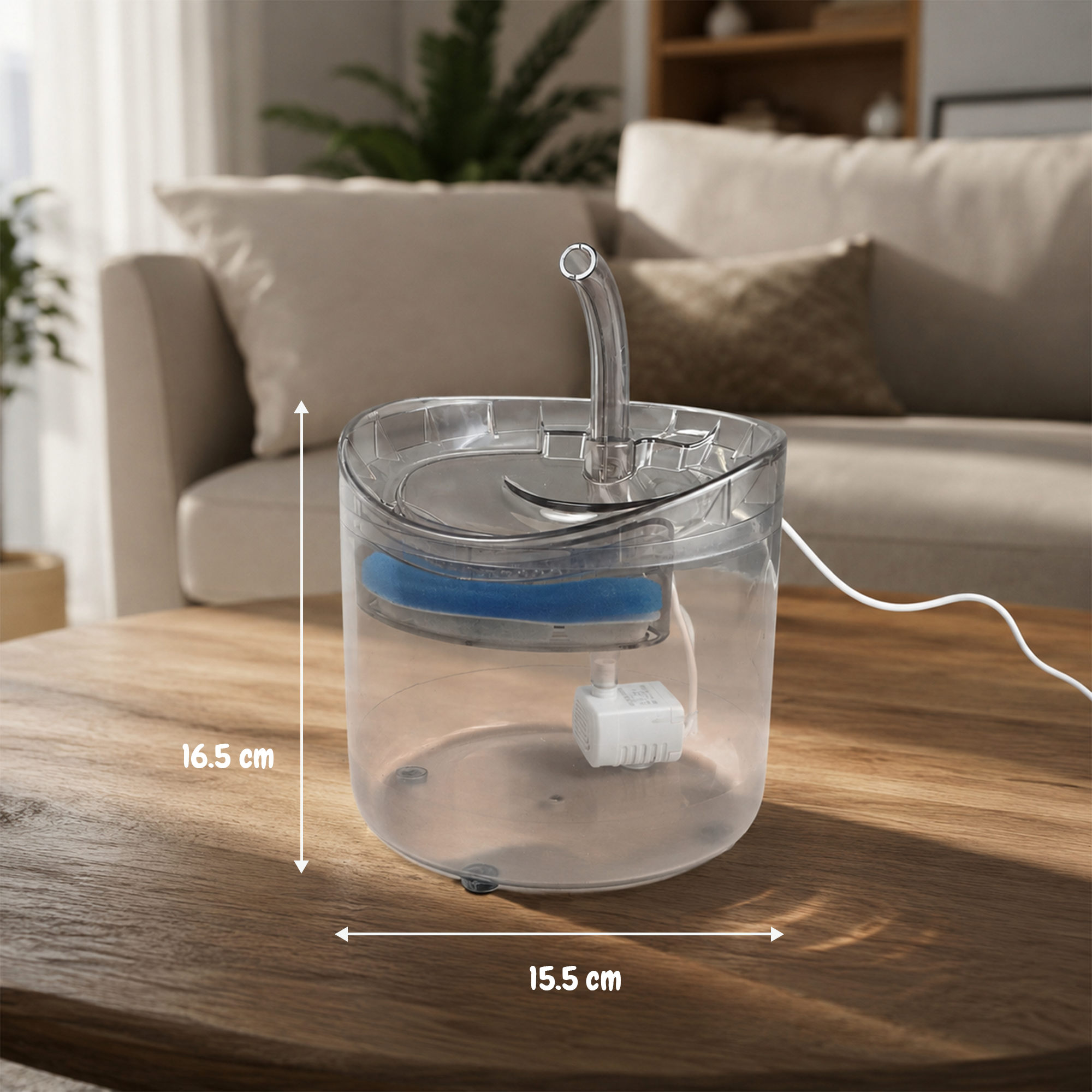 COKIAS Water Dispenser Fountain Tempat Minum Anjing Kucing - WF060 Gambar produk COKIAS Water Dispenser Fountain Tempat Minum Anjing Kucing - WF060 - 7