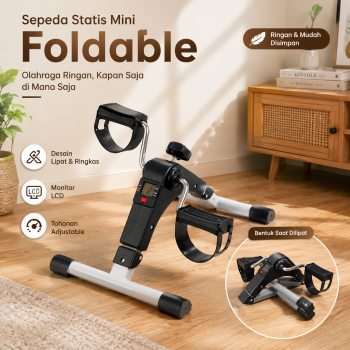 DUTRIEUX Sepeda Statis Mini Exercise Bike Leg Trainer Foldable - DR-25
