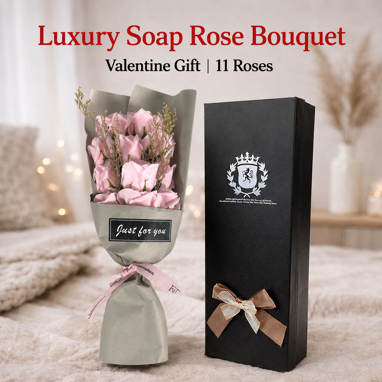 Ji Hong Buket Bunga Sabun Dekorasi LED Valentine Gift 11 Rose - JH-11 Gambar produk Ji Hong Buket Bunga Sabun Dekorasi LED Valentine Gift 11 Rose - JH-11 - Utama