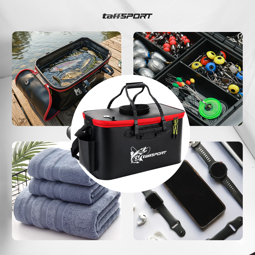 TaffSPORT Tas Pancing Ember Lipat Waterproof Fishing Bucket - JY0210 Gambar produk TaffSPORT Tas Pancing Ember Lipat Waterproof Fishing Bucket - JY0210 - 5