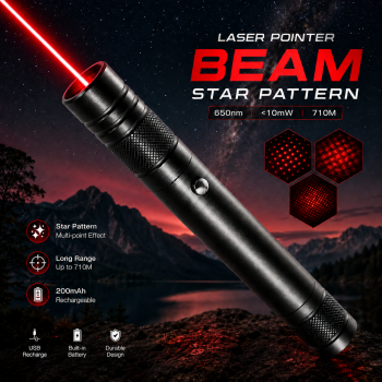 WUIVI Laser Pointer Beam Star Pattern USB Rechargeable 200mAh - WV-710