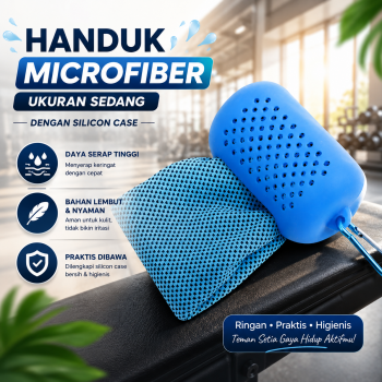 TaffHOME Handuk Microfiber Quick Dry Cooling Ice Towel Silicon Case - S-10