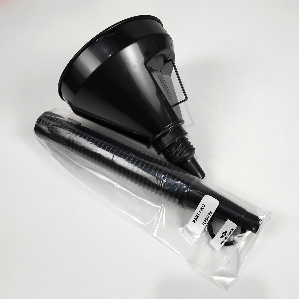 Gambar produk OTOHEROES Nozzle Corong Minyak Bensin Wide Funnel 13.5cm dengan Selang - FL90 - Kemasan