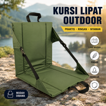 OKRAFT Kursi Lipat Outdoor Camping Portable Stadium Seat Chair - SS-10