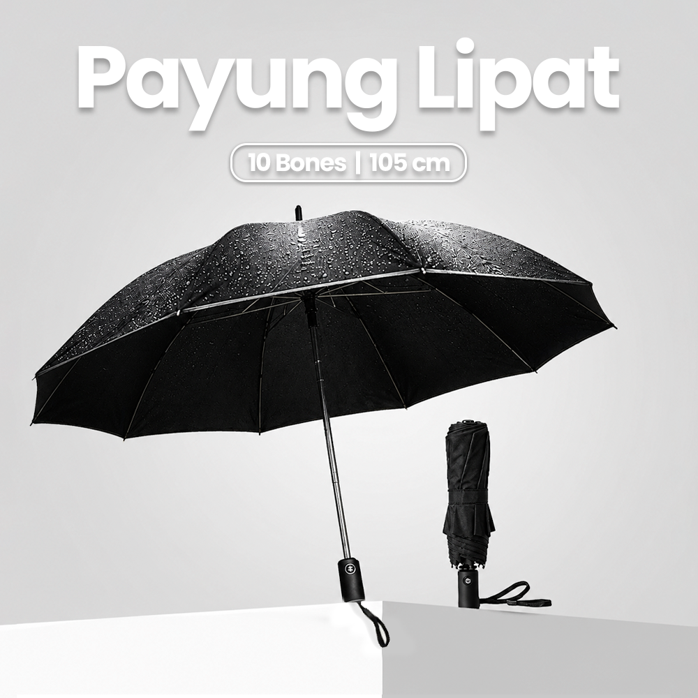 REFLESA Payung Lipat Buka Tutup Otomatis Polos Anti UV 10 Bone 105cm - MI7454 Gambar produk REFLESA Payung Lipat Buka Tutup Otomatis Polos Anti UV 10 Bone 105cm - MI7454 - Utama