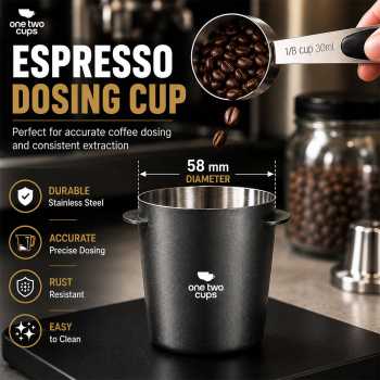One Two Cups Dosing Cup Portafilter Espresso Machine SS304 - HB5