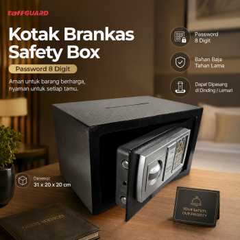 TaffGUARD Kotak Brankas Hotel Safety Box Password 8 Digit 31x20x20cm - 20E