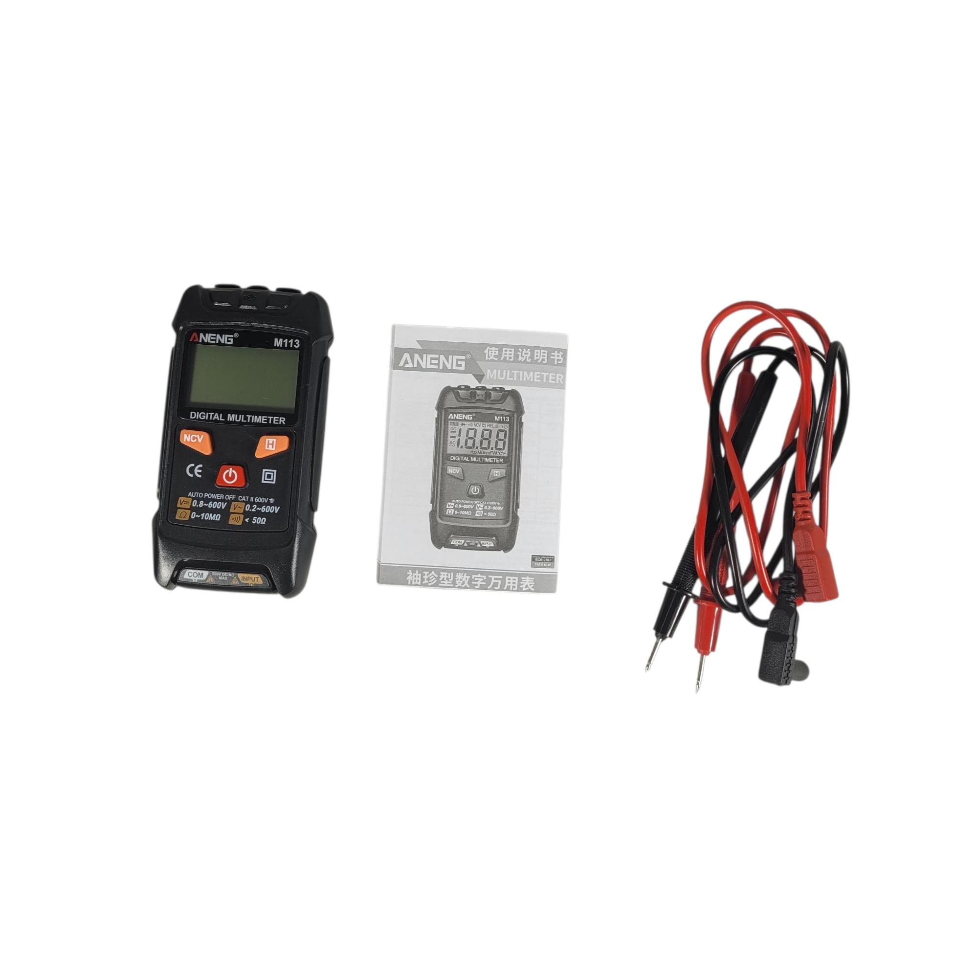 ANENG Digital Multimeter Portable NCV AC DC Ohm Meter 1999 Count 600V - M113 Gambar produk ANENG Digital Multimeter Portable NCV AC DC Ohm Meter 1999 Count 600V - M113 - 8