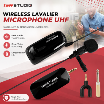 TaffSTUDIO UHF Wireless Lavalier Microphone Podcast Interview - HX-W002-L