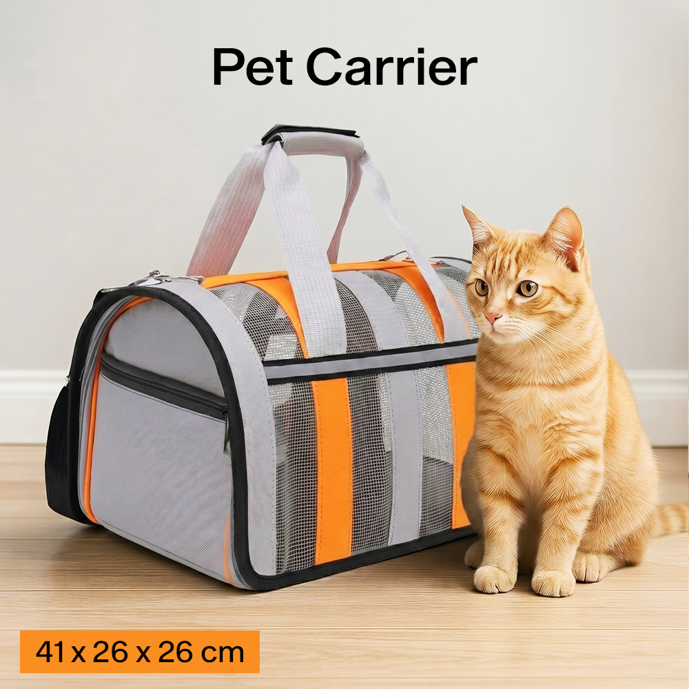 MEISU Tas Kandang Anjing Kucing Breathable Pet Carrier Bag 41x26x26cm - MS50 Gambar produk MEISU Tas Kandang Anjing Kucing Breathable Pet Carrier Bag 41x26x26cm - MS50 - Utama