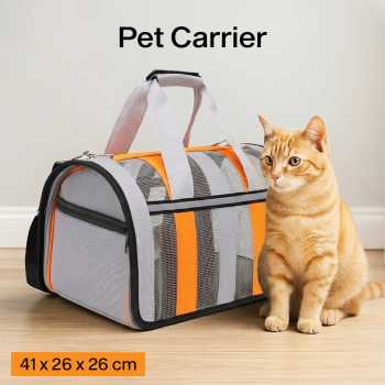 MEISU Tas Kandang Anjing Kucing Breathable Pet Carrier Bag 41x26x26cm - MS50