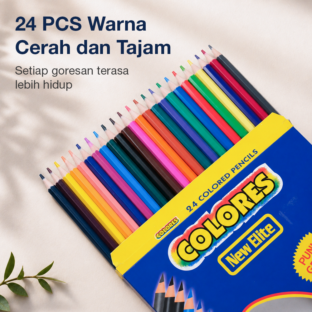 Gambar produk WEBOW Pensil Warna Color Pencils Drawing Painting 24 PCS/Set - XP024 - 1