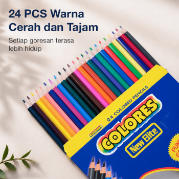 Gambar produk WEBOW Pensil Warna Color Pencils Drawing Painting 24 PCS/Set - XP024 - 1