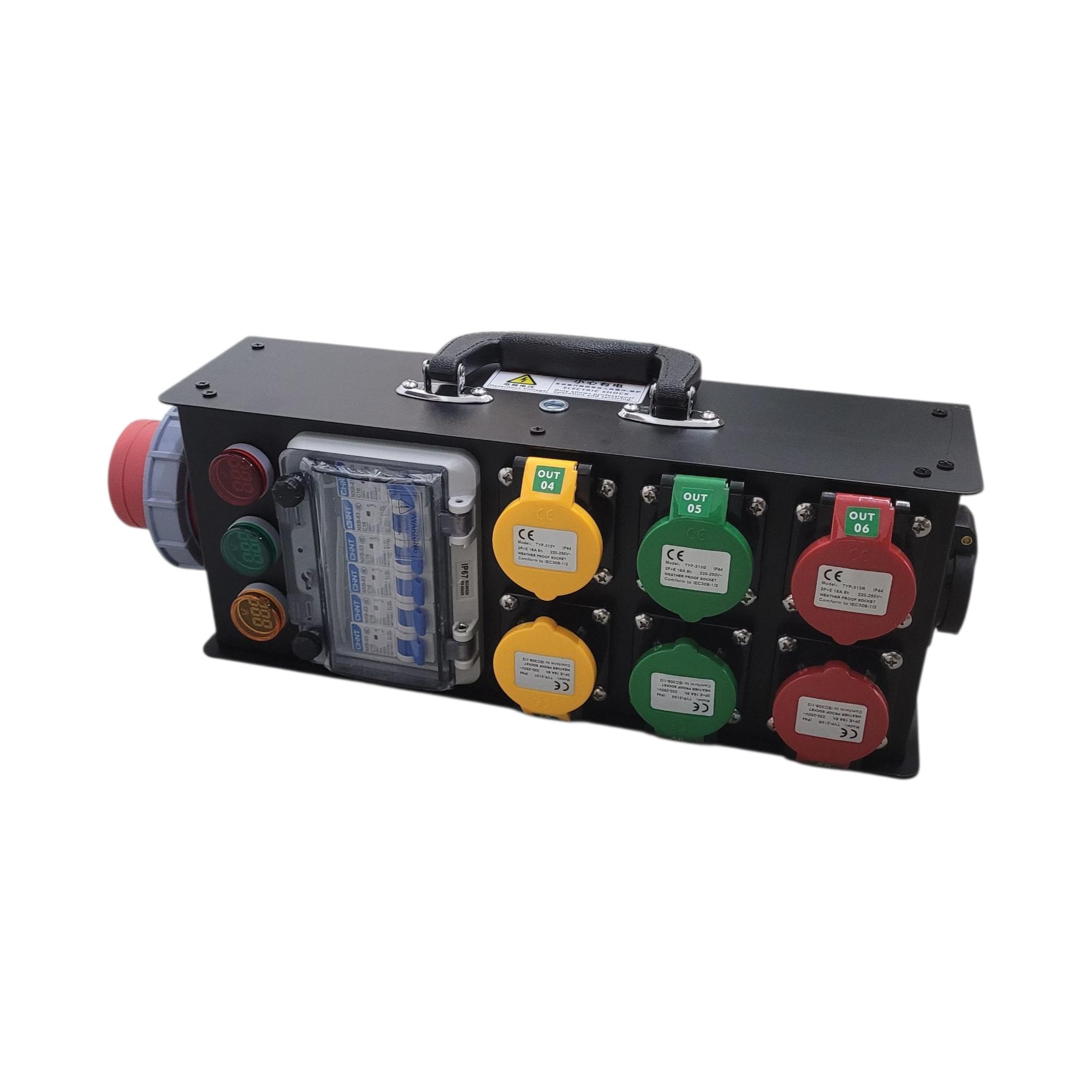 Elevox Power Distribution Box Channel Industrial Socket 3 Phase 32A - W-20 Gambar produk Elevox Power Distribution Box Channel Industrial Socket 3 Phase 32A - W-20 - 1