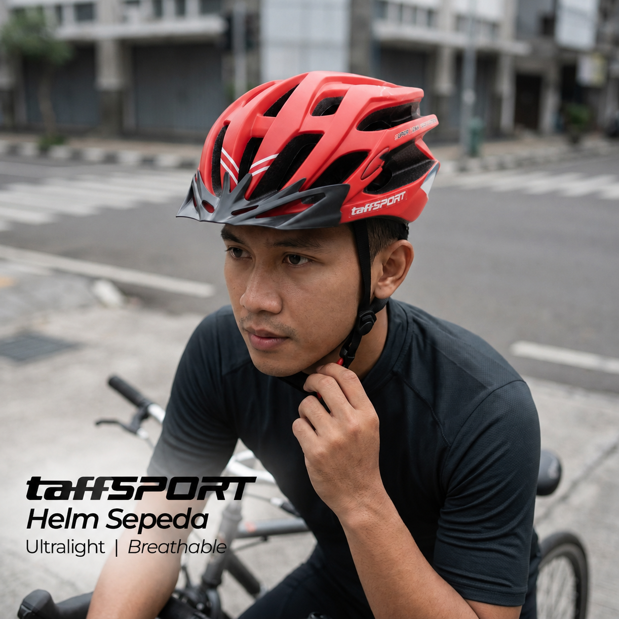 TaffSPORT Helm Sepeda MTB Road Bike Light Bicycle Helmet 19 Air Vent - X15 Gambar produk TaffSPORT Helm Sepeda MTB Road Bike Light Bicycle Helmet 19 Air Vent - X15 - Utama