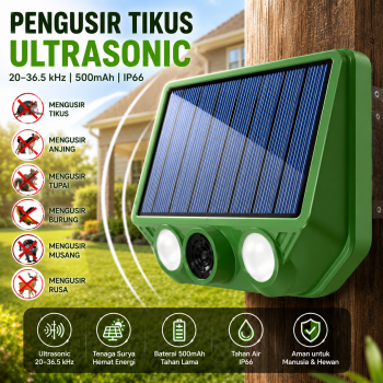 JUBES Pengusir Tikus Ultrasonic Solar Power Mouse Repellent 500mAh - MS-211