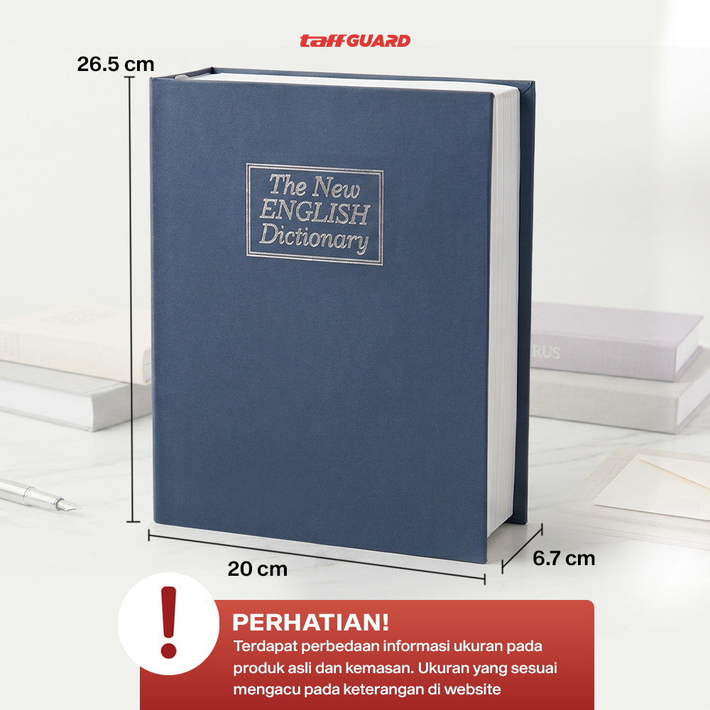 TaffGUARD Brankas Buku Kamus Kunci Manual Anti Maling Hidden Safe Box Besar - KB-10L Gambar produk TaffGUARD Brankas Buku Kamus Kunci Manual Anti Maling Hidden Safe Box Besar - KB-10L - 7