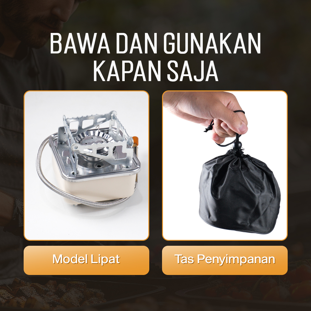 KOVAB Kompor Gas Portable Lipat Outdoor Ultralight Camping Stove - K-202 Gambar produk KOVAB Kompor Gas Portable Lipat Outdoor Ultralight Camping Stove - K-202 - 4
