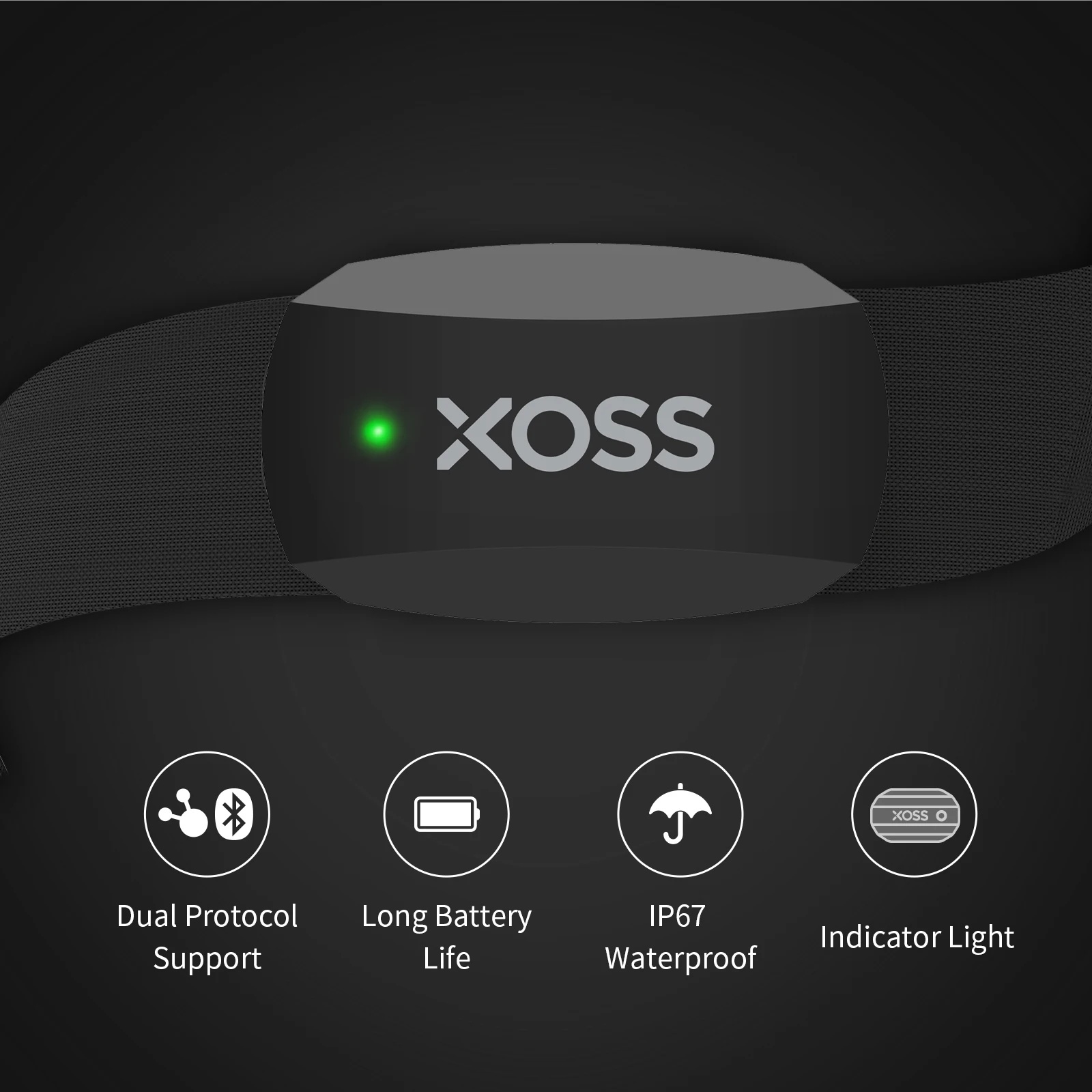 XOSS Heart Rate Monitor Chest Strap Sensor Jantung Bluetooth ANT IP67 - X2 Gambar produk XOSS Heart Rate Monitor Chest Strap Sensor Jantung Bluetooth ANT IP67 - X2 - Utama
