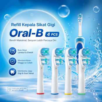 SEAGO Kepala Sikat Gigi Oral-B Elektrik Head Refill Replacement 4 PCS - SB-417A