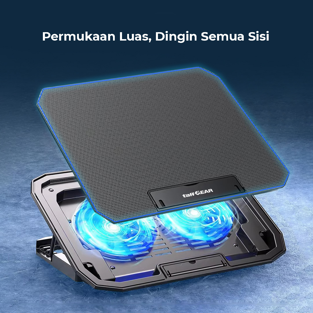 TaffGEAR Cooling Pad Laptop Kipas Pendingin 2 Fan without Knob Speed - Q100 Gambar produk TaffGEAR Cooling Pad Laptop Kipas Pendingin 2 Fan without Knob Speed - Q100 - 2
