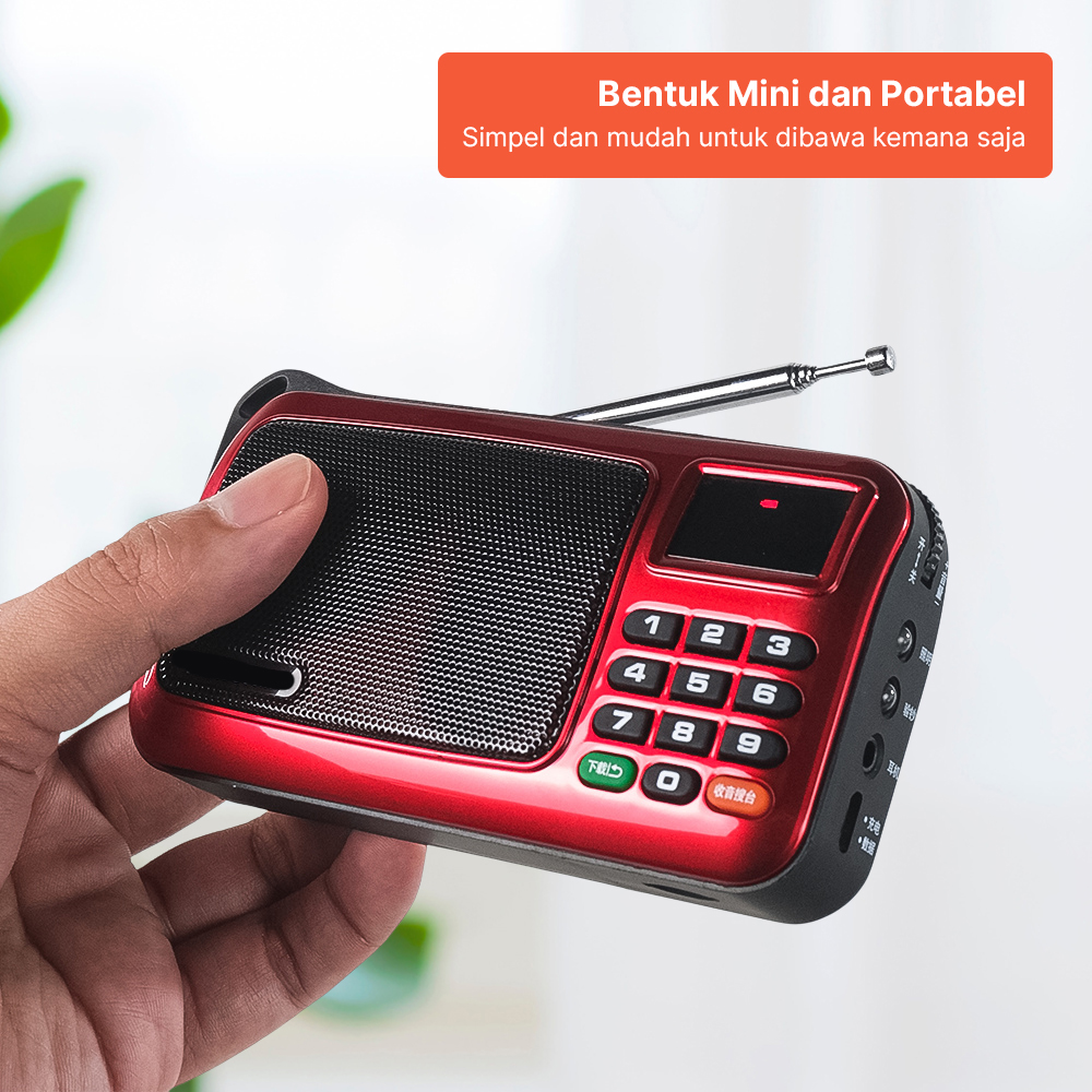 Rolton W405 Portable FM Radio Player TF Card - W405 Gambar produk Rolton W405 Portable FM Radio Player TF Card - W405 - 2