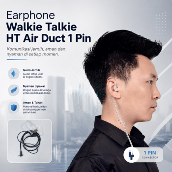 KSUN Earphone Headset Mic Walkie Talkie PTT Single Air Duct 1 Pin - K15