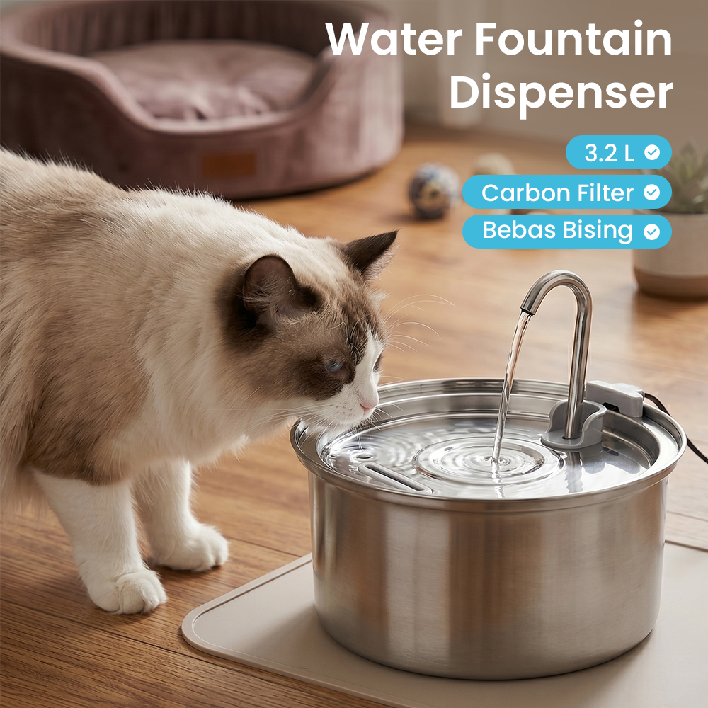 NIZE Water Dispenser Fountain Tempat Air Minum Kucing Anjing 3.2L - N32 Gambar produk NIZE Water Dispenser Fountain Tempat Air Minum Kucing Anjing 3.2L - N32 - Utama