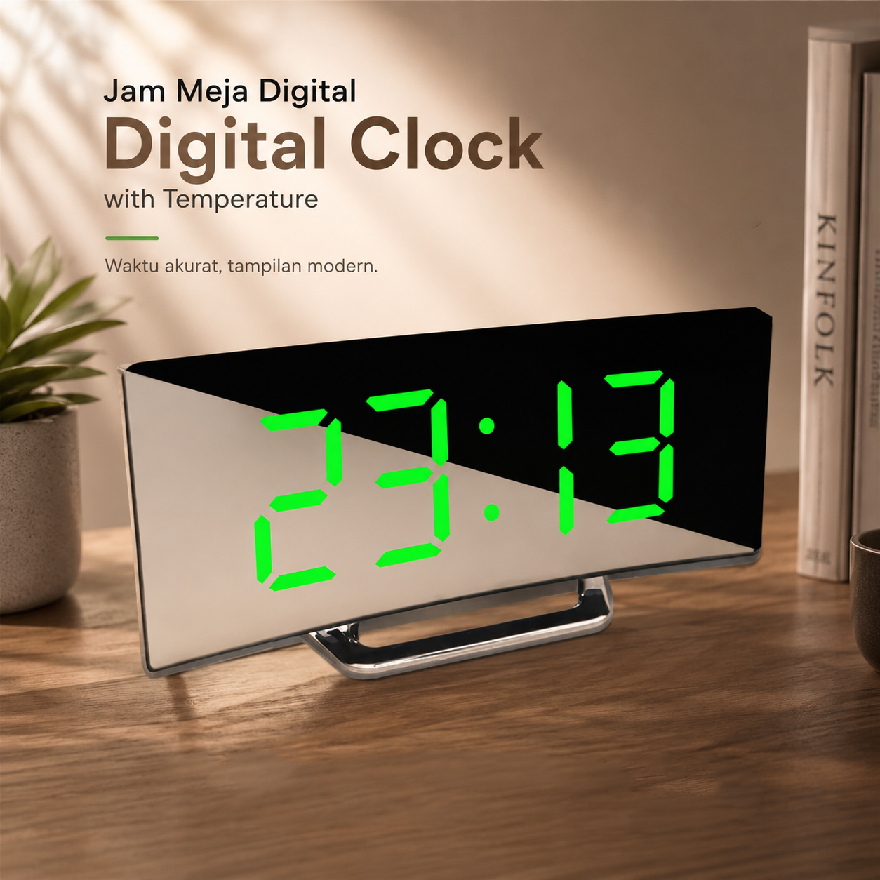 Jomeri Jam Meja Digital LED Smart Alarm Clock Temperature Curved - 6507 Gambar produk Jomeri Jam Meja Digital LED Smart Alarm Clock Temperature Curved - 6507 - Utama